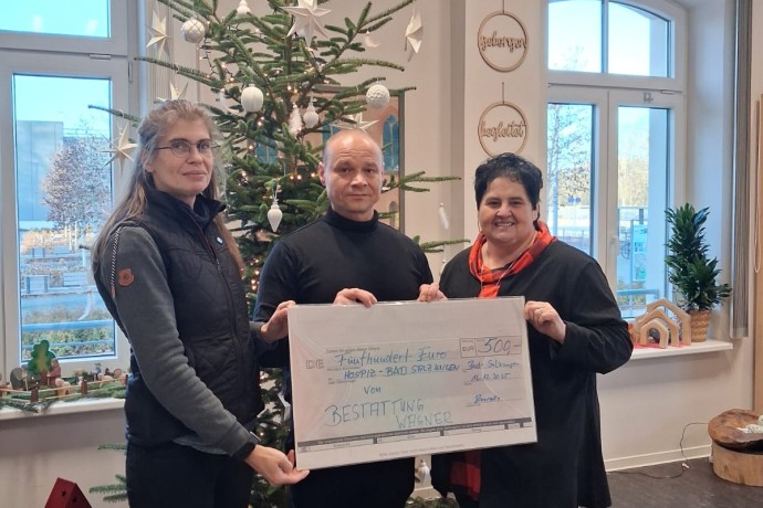 Spende 500,00 Euro / Bestattungsinstitut Wagner Bad Salzungen