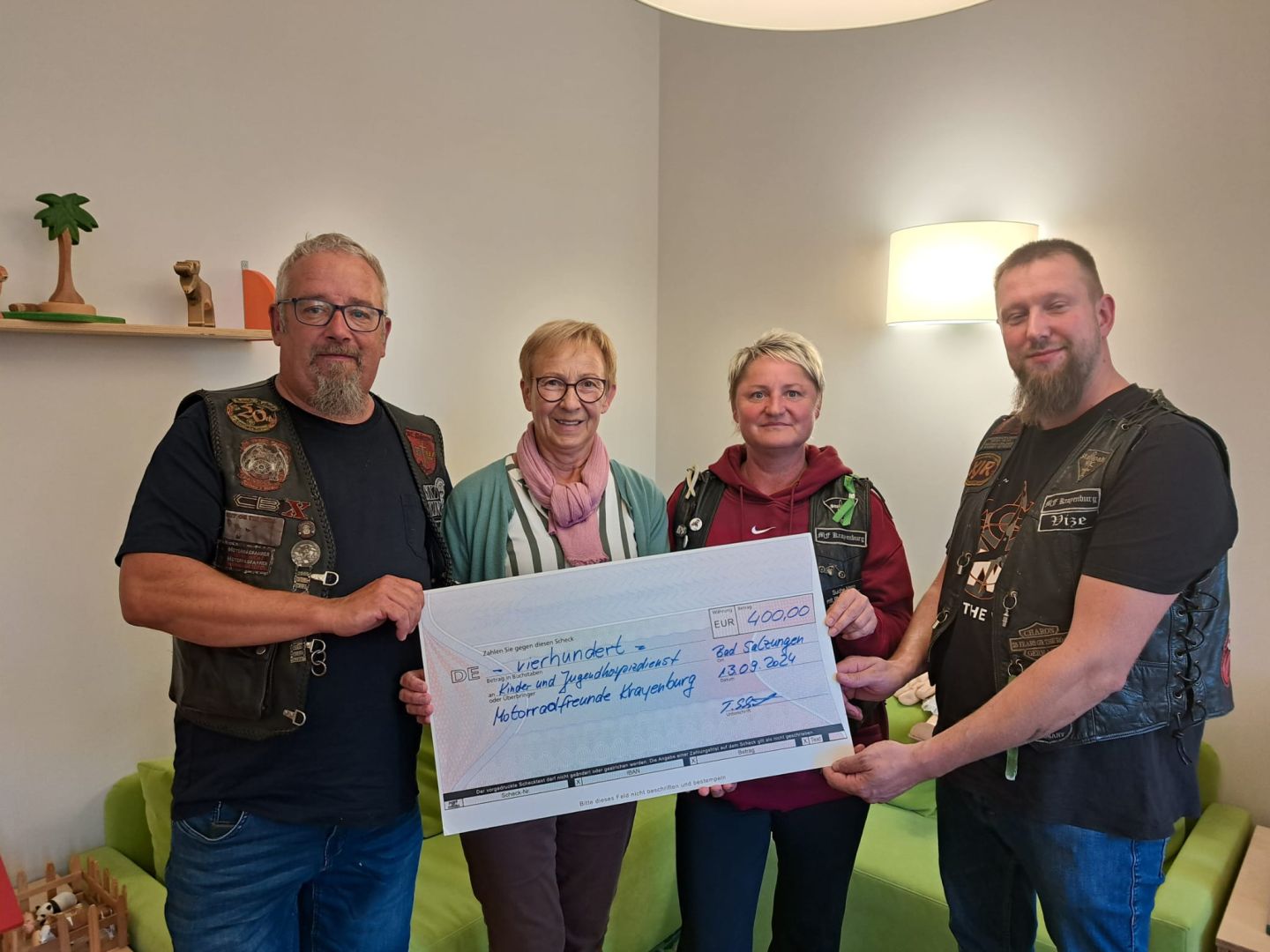 Spende 400 €  / Motorradfreunde Krayenburg