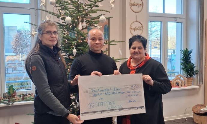 Spende 500,00 Euro / Bestattungsinstitut Wagner Bad Salzungen