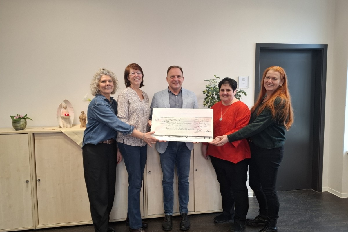 Spende 5000,00 Euro/Hoffmeier Industrieanlagen GmbH&amp; Co. KG Werk SAB Kambachsmühle