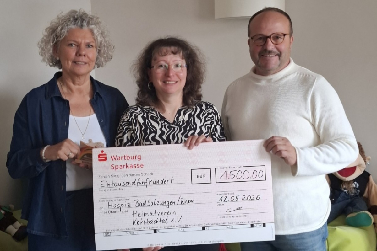 Spende 1500,00 Euro / Heimatverein Kohlbachtal e.V.