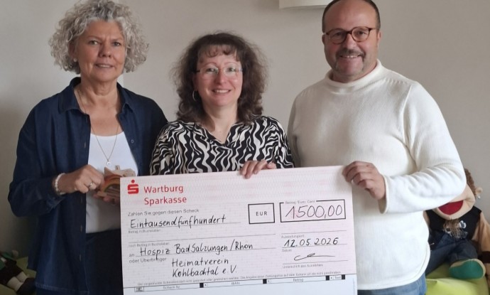 Spende 1500,00 Euro / Heimatverein Kohlbachtal e.V.