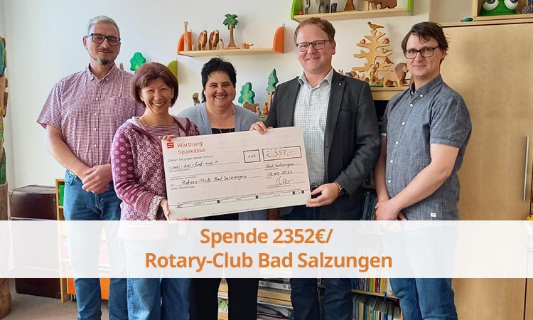 Spende 2352€ / Rotary-Club Bad Salzungen