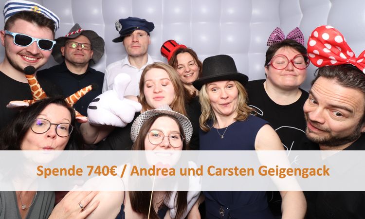 Spende 740€ / Andrea und Carsten Geigengack