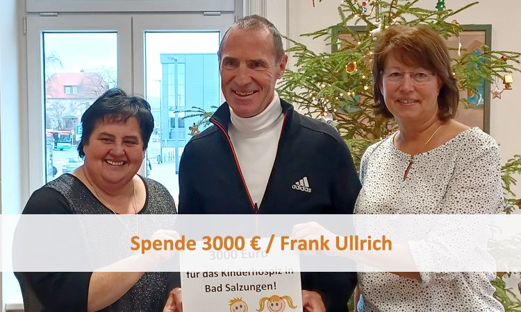 Spende 3000 € / Frank Ullrich