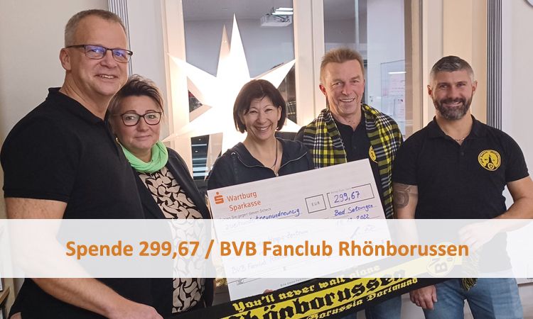 Spende 299,67 / BVB Fanclub Rhönborussen