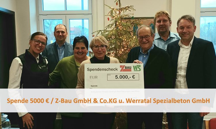 Spende 5000 € / Z-Bau GmbH & Co.KG u. Werratal Spezialbeton GmbH